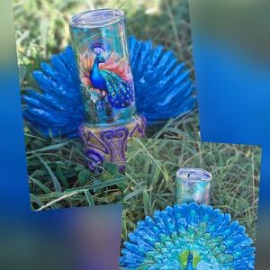 Vibrant Peacock 20 Oz Stainless Steel Double Wall Tumbler